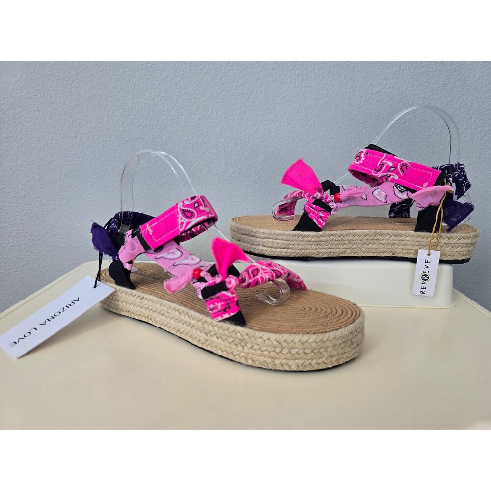 Arizona Love Bandana Platform Sandals EU 41 US 10 Pink NWT Festival Coachella